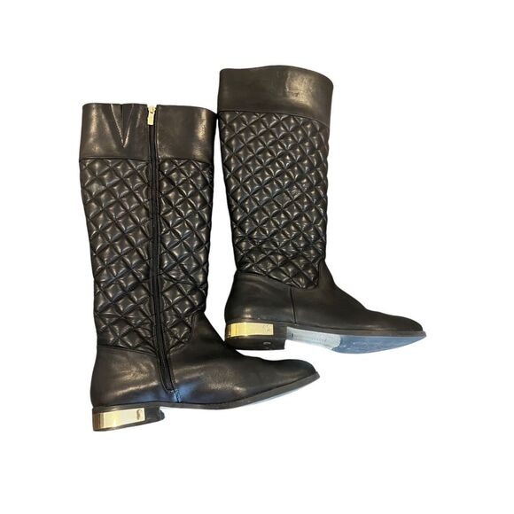 Vince Camuto Black Leather Riding Boots size 10 - Picture 3 of 13